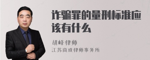 诈骗罪的量刑标准应该有什么