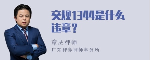 交规1344是什么违章？