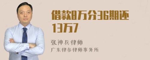 借款8万分36期还13万7