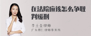 在法院应该怎么争取判缓刑