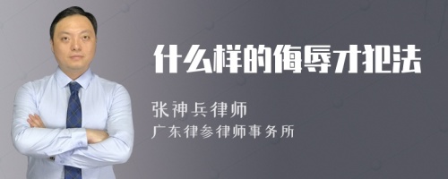 什么样的侮辱才犯法