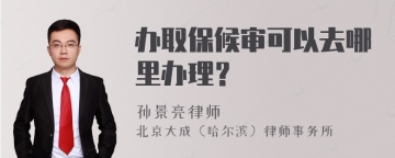 办取保候审可以去哪里办理？