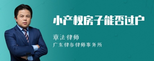 小产权房子能否过户