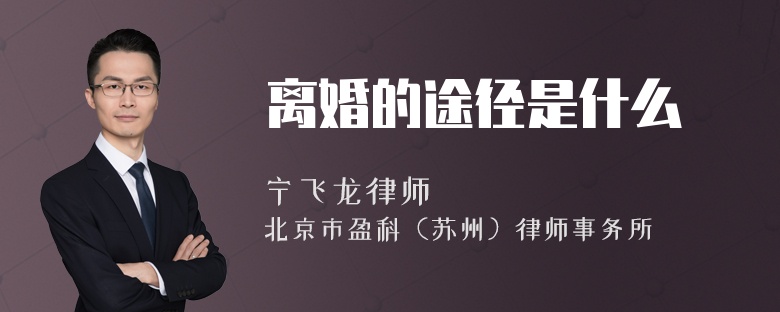 离婚的途径是什么