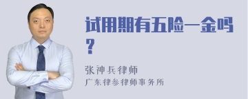 试用期有五险一金吗？