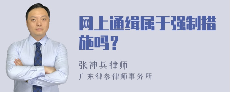 网上通缉属于强制措施吗？