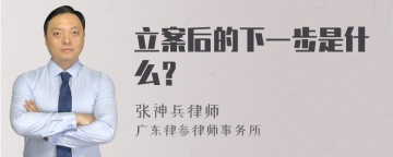 立案后的下一步是什么？