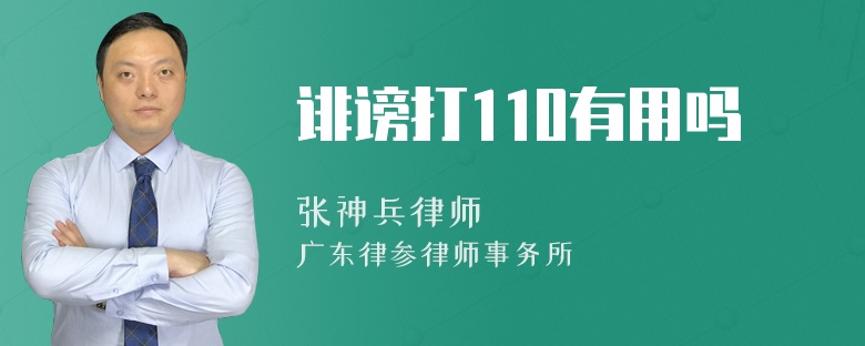 诽谤打110有用吗