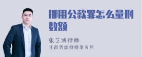 挪用公款罪怎么量刑数额