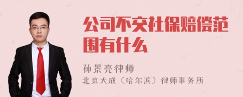 公司不交社保赔偿范围有什么