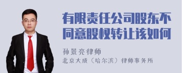 有限责任公司股东不同意股权转让该如何