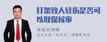 打架致人轻伤是否可以取保候审