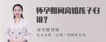 怀孕期间离婚孩子归谁？