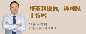 终审判决后，还可以上诉吗