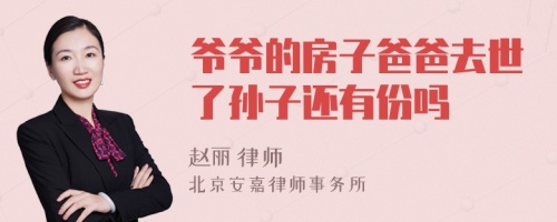 爷爷的房子爸爸去世了孙子还有份吗