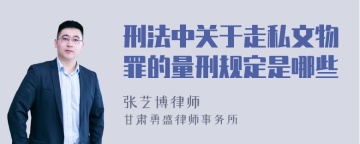 刑法中关于走私文物罪的量刑规定是哪些