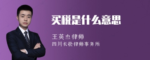 买税是什么意思