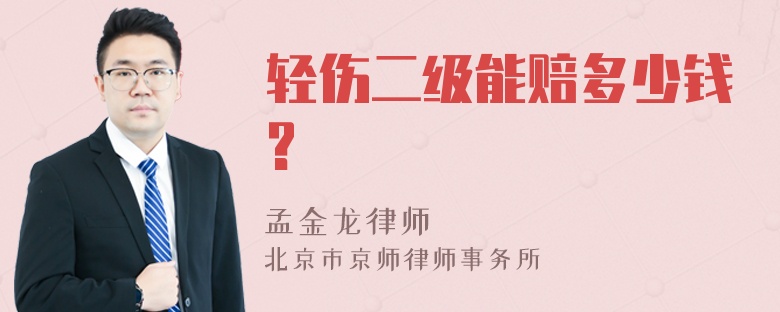 轻伤二级能赔多少钱?