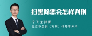 扫黑除恶会怎样判刑