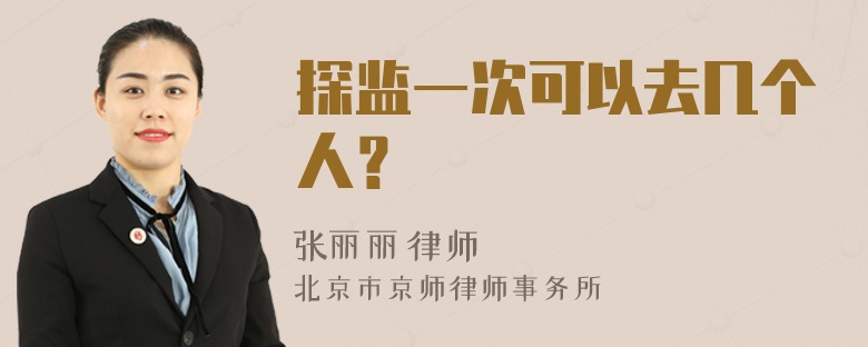 探监一次可以去几个人？