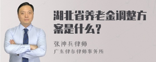 湖北省养老金调整方案是什么？