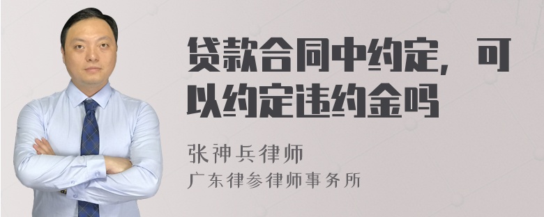 贷款合同中约定，可以约定违约金吗