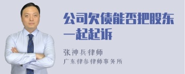 公司欠债能否把股东一起起诉