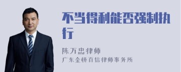 不当得利能否强制执行