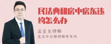 民法典租房中房东违约怎么办