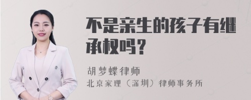 不是亲生的孩子有继承权吗？