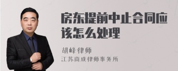 房东提前中止合同应该怎么处理