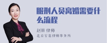 服刑人员离婚需要什么流程