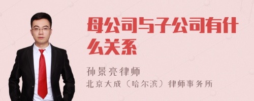 母公司与子公司有什么关系