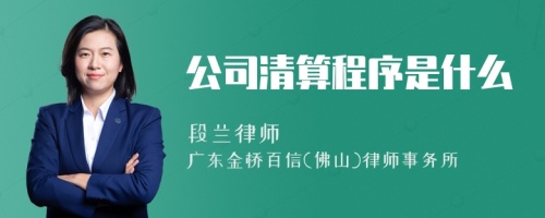 公司清算程序是什么