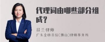 代理词由哪些部分组成？