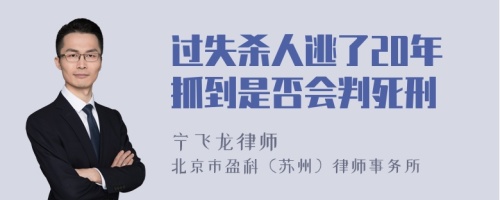 过失杀人逃了20年抓到是否会判死刑