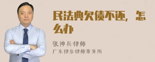 民法典欠债不还，怎么办