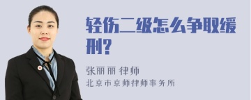 轻伤二级怎么争取缓刑?