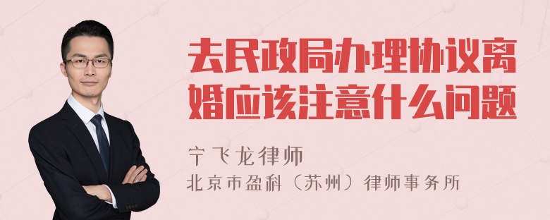 去民政局办理协议离婚应该注意什么问题