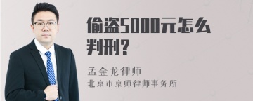 偷盗5000元怎么判刑?