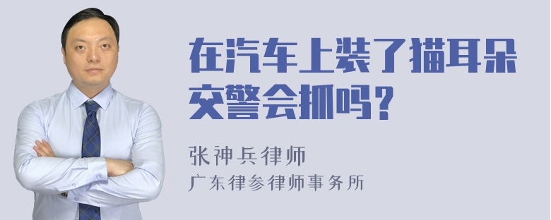 在汽车上装了猫耳朵交警会抓吗？