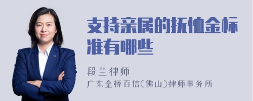 支持亲属的抚恤金标准有哪些