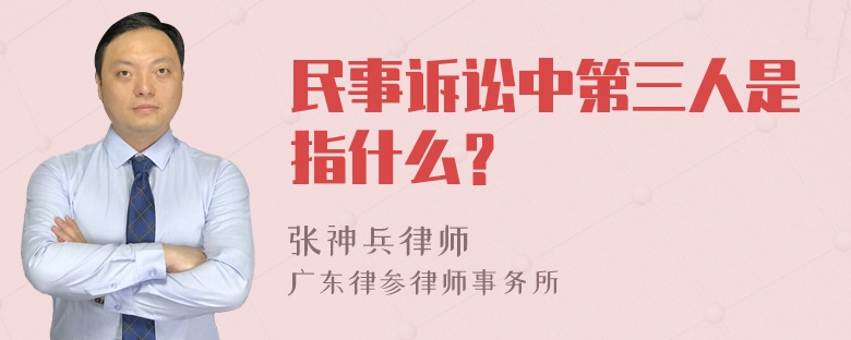 民事诉讼中第三人是指什么？