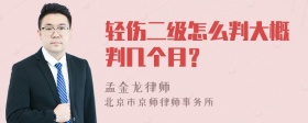 轻伤二级怎么判大概判几个月？