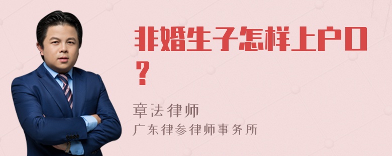 非婚生子怎样上户口？