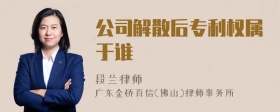 公司解散后专利权属于谁