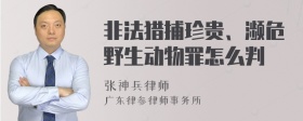 非法猎捕珍贵、濒危野生动物罪怎么判