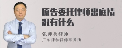 原告委托律师出庭情况有什么