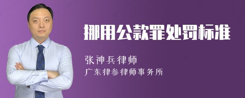 挪用公款罪处罚标准