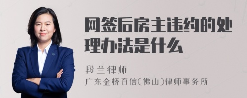 网签后房主违约的处理办法是什么